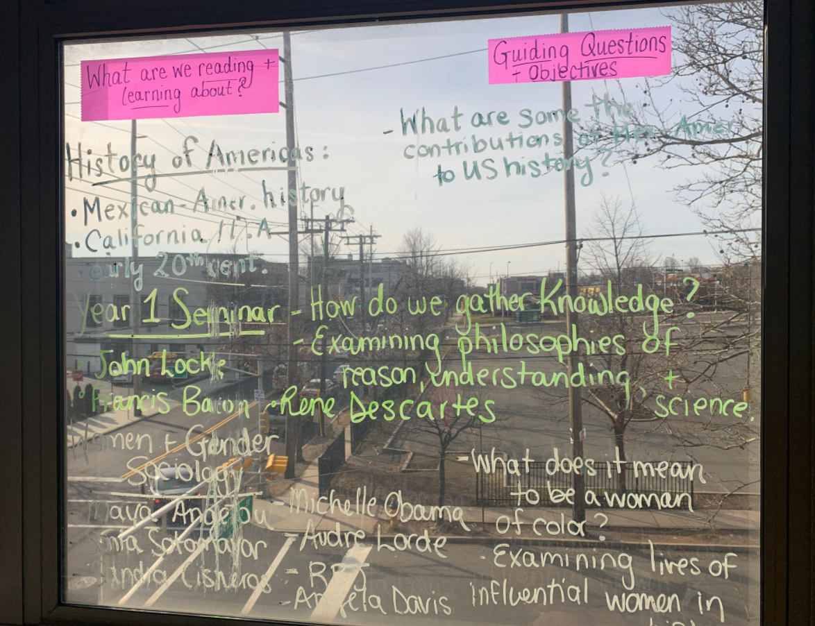 image of writing on a glass window