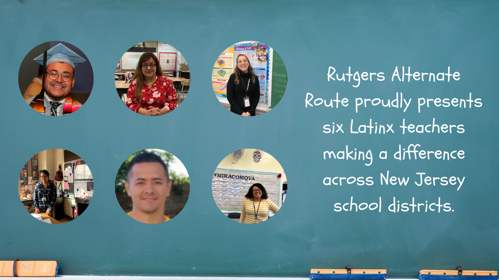 Headshots of six Latinx teachers