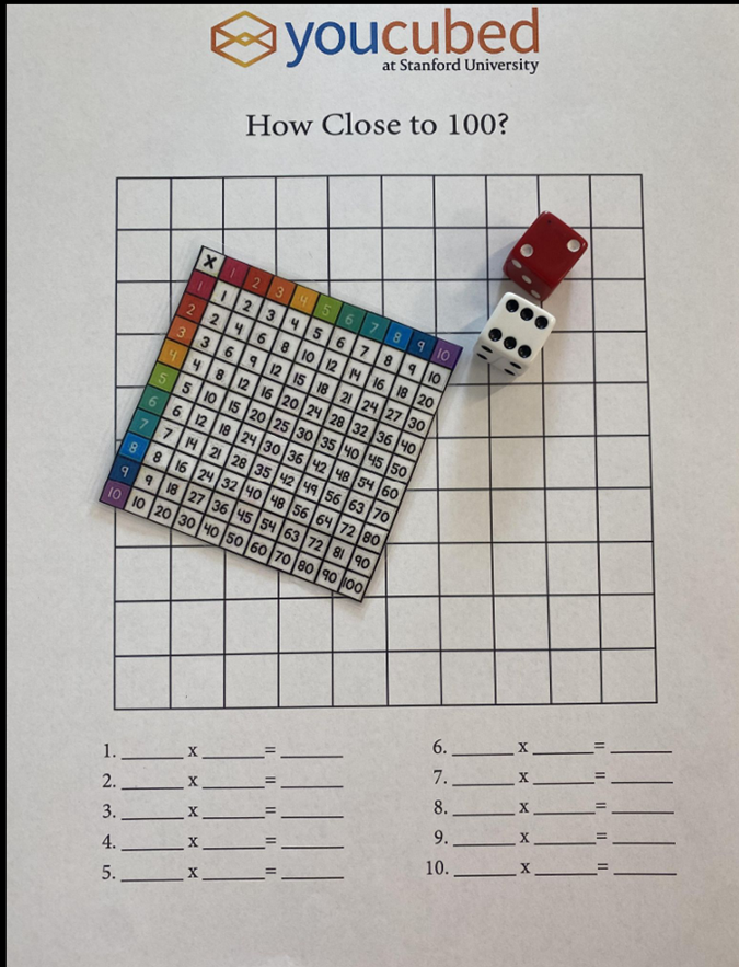 The game pieces for How Close to 10