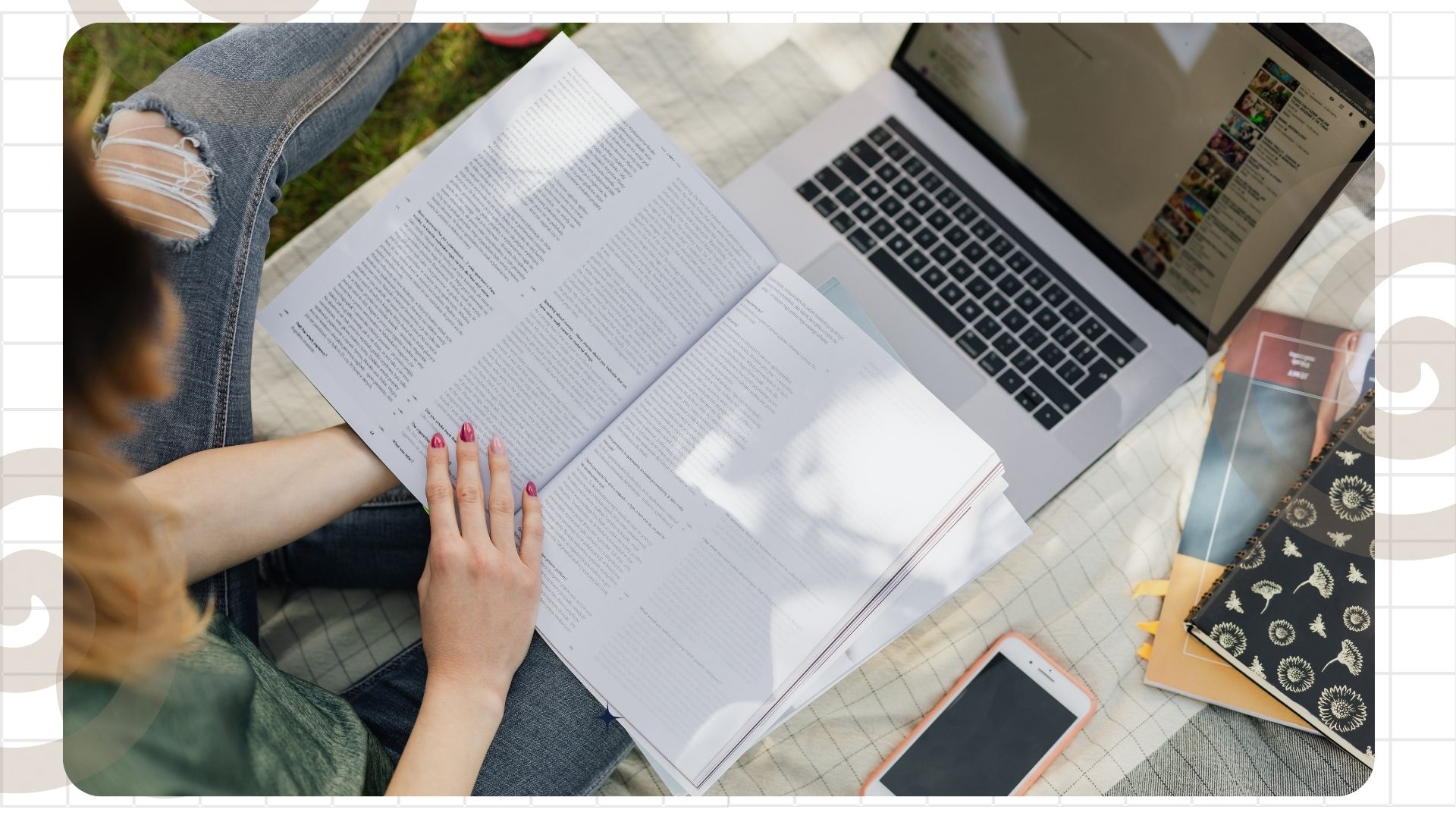 Students using a computer to do their work
