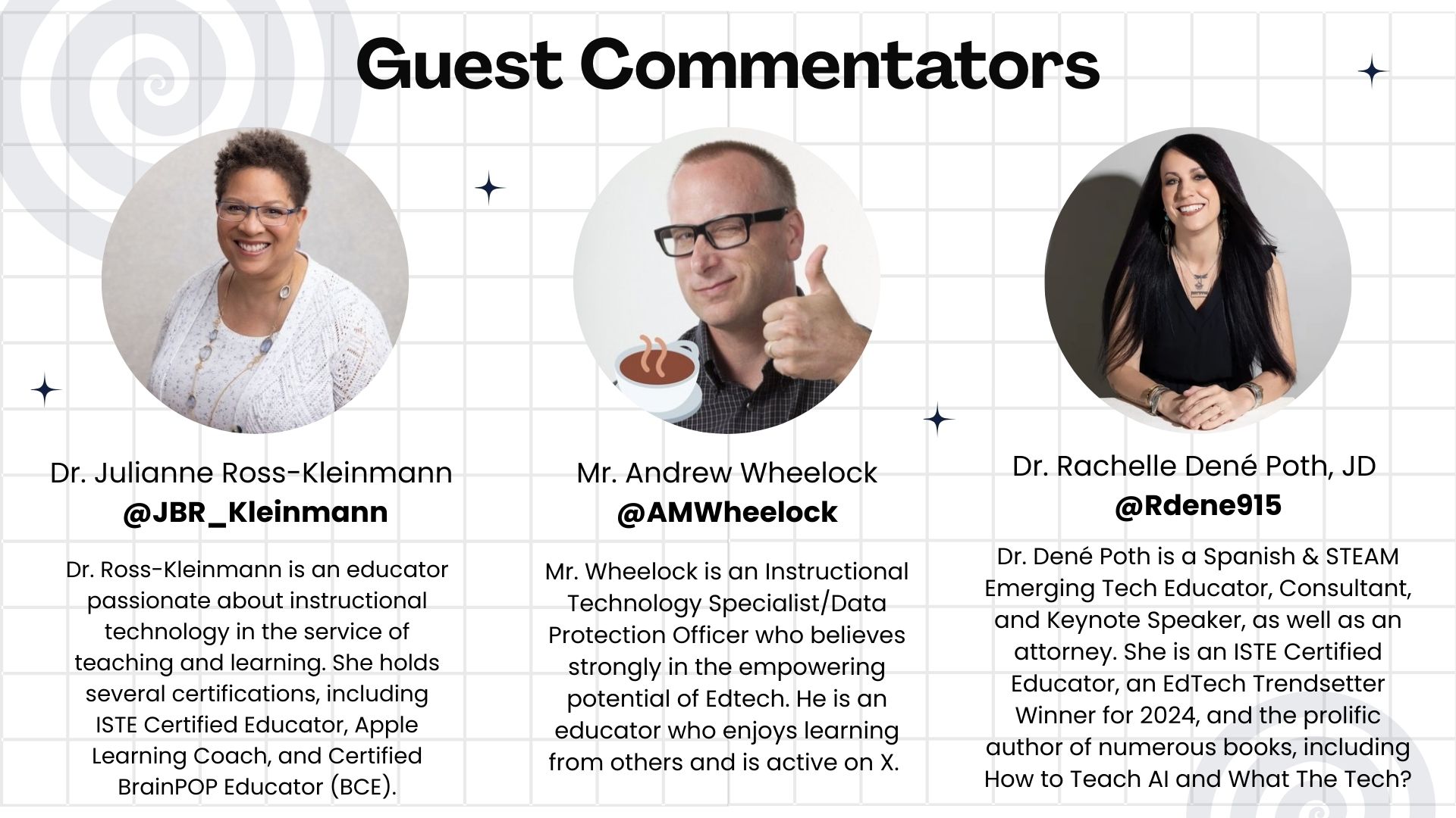 Panelist headshots and bios