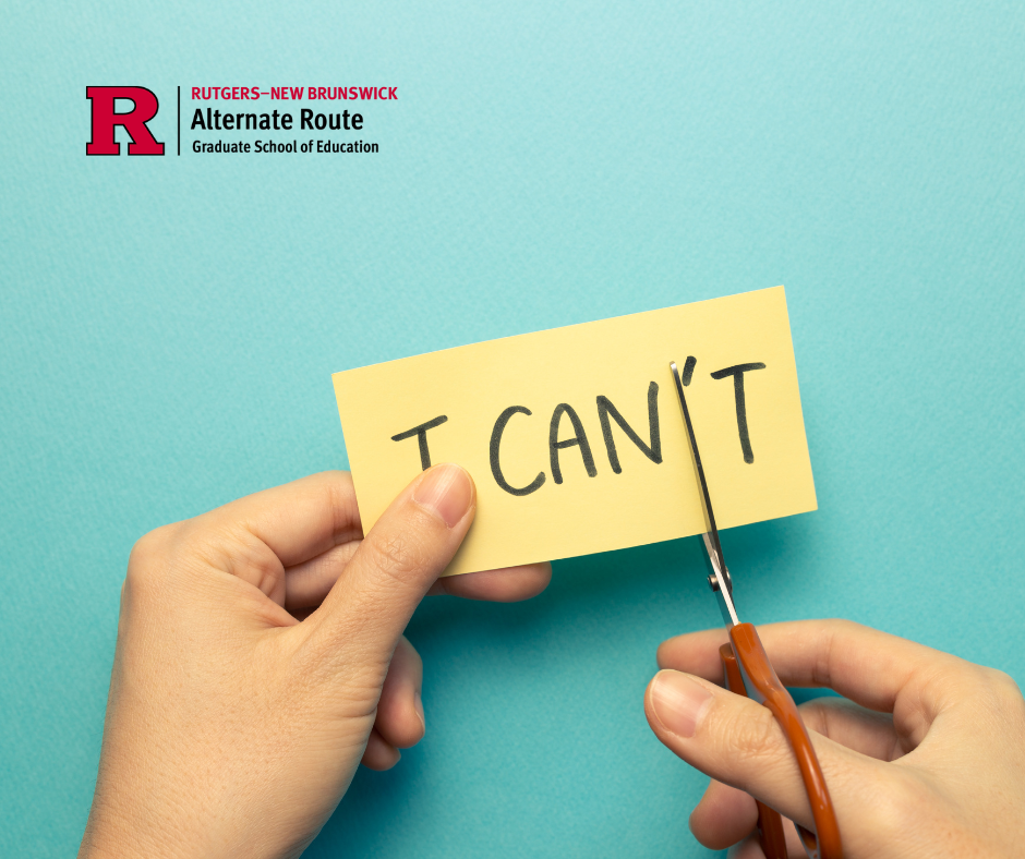 Person cutting the apostrophe T off of 'can't' so it reads 'can'