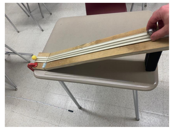 An example of Physics Survivor set up in a classroom