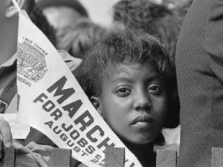 Black girl at the march on Washington