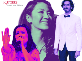 Pictured are musician Mitski, actor Michelle Yeoh and actor Dev Patel
