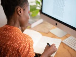 Woman at computer