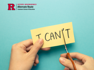 Person cutting the apostrophe T off of 'can't' so it reads 'can'